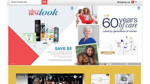 Jewel-Osco Unilever 'Take a New Look' Web Page