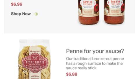 Sam's Club 'Our Italian is Magnifico' Email