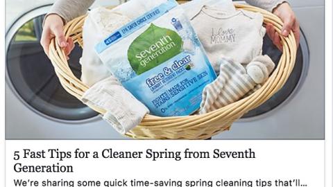 Whole Foods Seventh Generation 'Spring Cleaning Is a Breeze' Facebook Update
