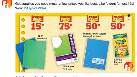 Family Dollar 'Get Supplies You Need Most' Twitter Update