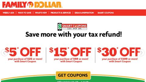 Family Dollar 'Save More with Your Tax Refund' Carousel Ad