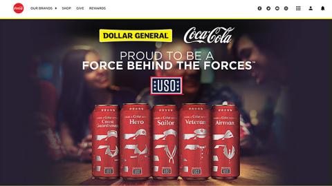 Coca-Cola Dollar General 'A Force Behind the Forces' Web Page