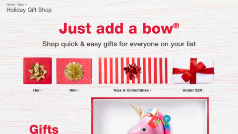 Walgreens 'Holiday Gift Shop' Landing Page