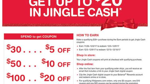 Walgreens.com 'Jingle Cash' Landing Page