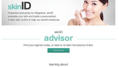 Walgreens.com SkinID Landing Page
