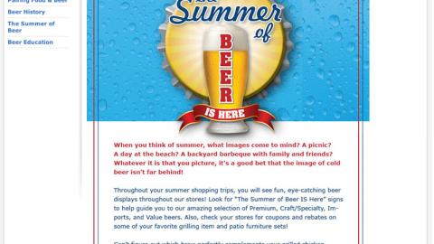 Kroger 'Summer of Beer' Website