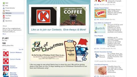 Circle K Southeast '12 Days of Christmas' Facebook Ad
