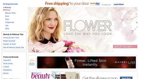 Walmart.com Flower Leaderboard Ad