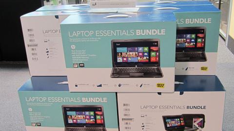 Best Buy HP 'Laptop Essentials Bundle' Pallet