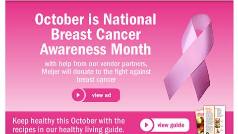 Meijer 'Breast Cancer Awareness Month' Email
