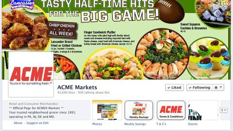Acme 'Tasty Half-Time Hits' Facebook Cover