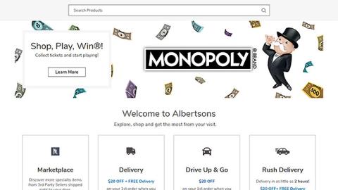 Albertsons Monopoly Banner Ad