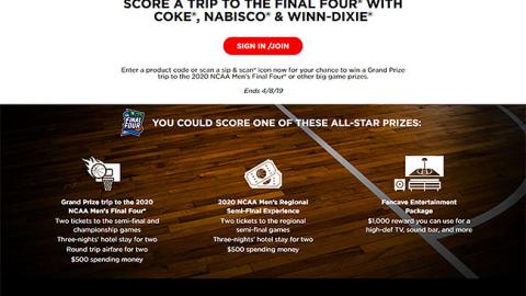Coca-Cola, Nabisco 'Score a Trip' Winn-Dixie Microsite