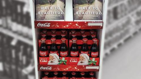 HarperCollins Coca-Cola 'Walk to Beautiful' Floorstand